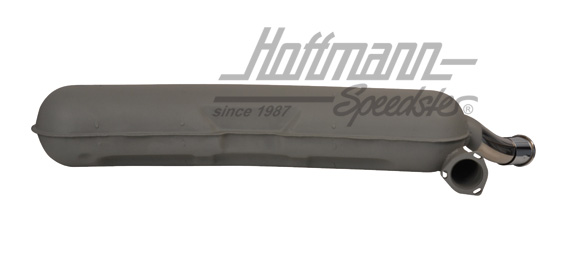 Exhaust muffler, stainless steel, 1x60mm, 83-89                                                     