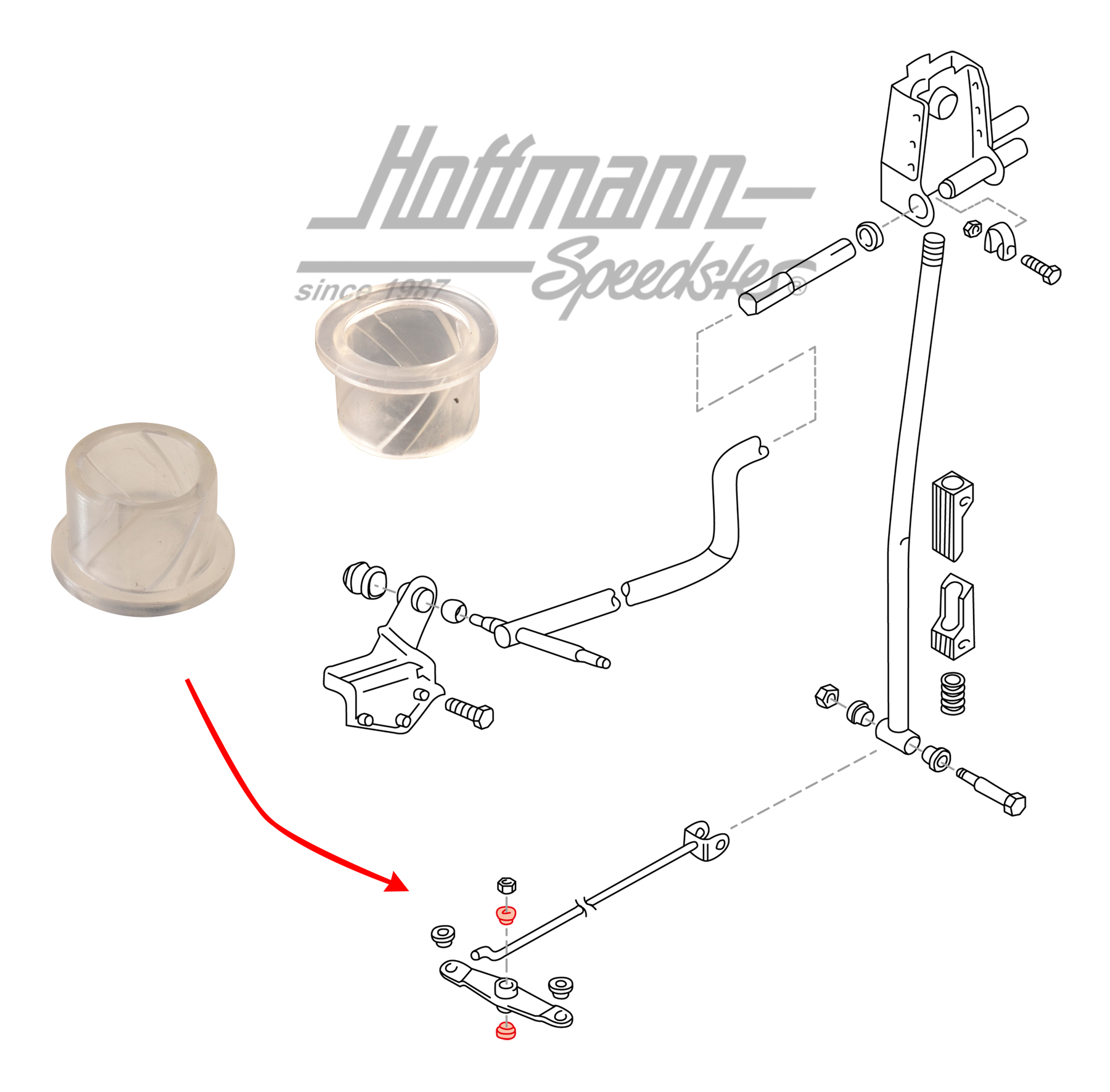 Bushing, reversing lever
, Bus T4, 96-03 | 701 711 164 A | 407-2010-15