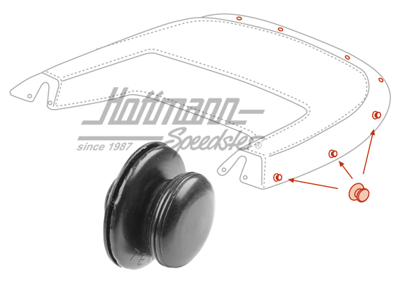 Tenax button head, 911, black                                                                       