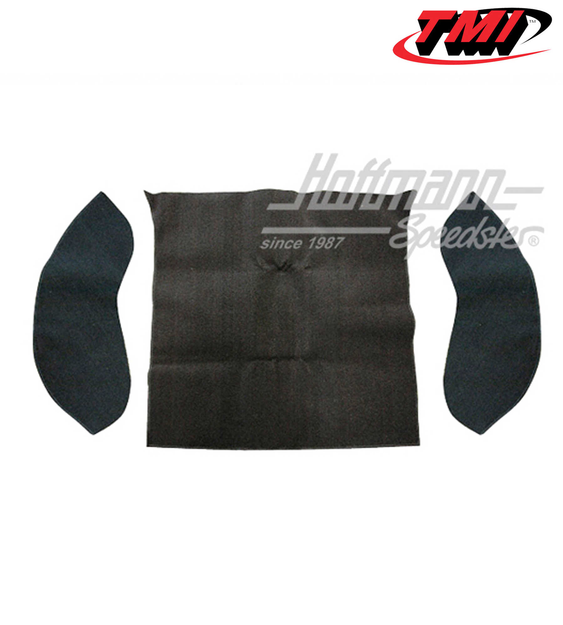 Rear well carpet kit, Sedan, velour, black, 8.53-7.57 | 34-R1100-801 | 055-7630