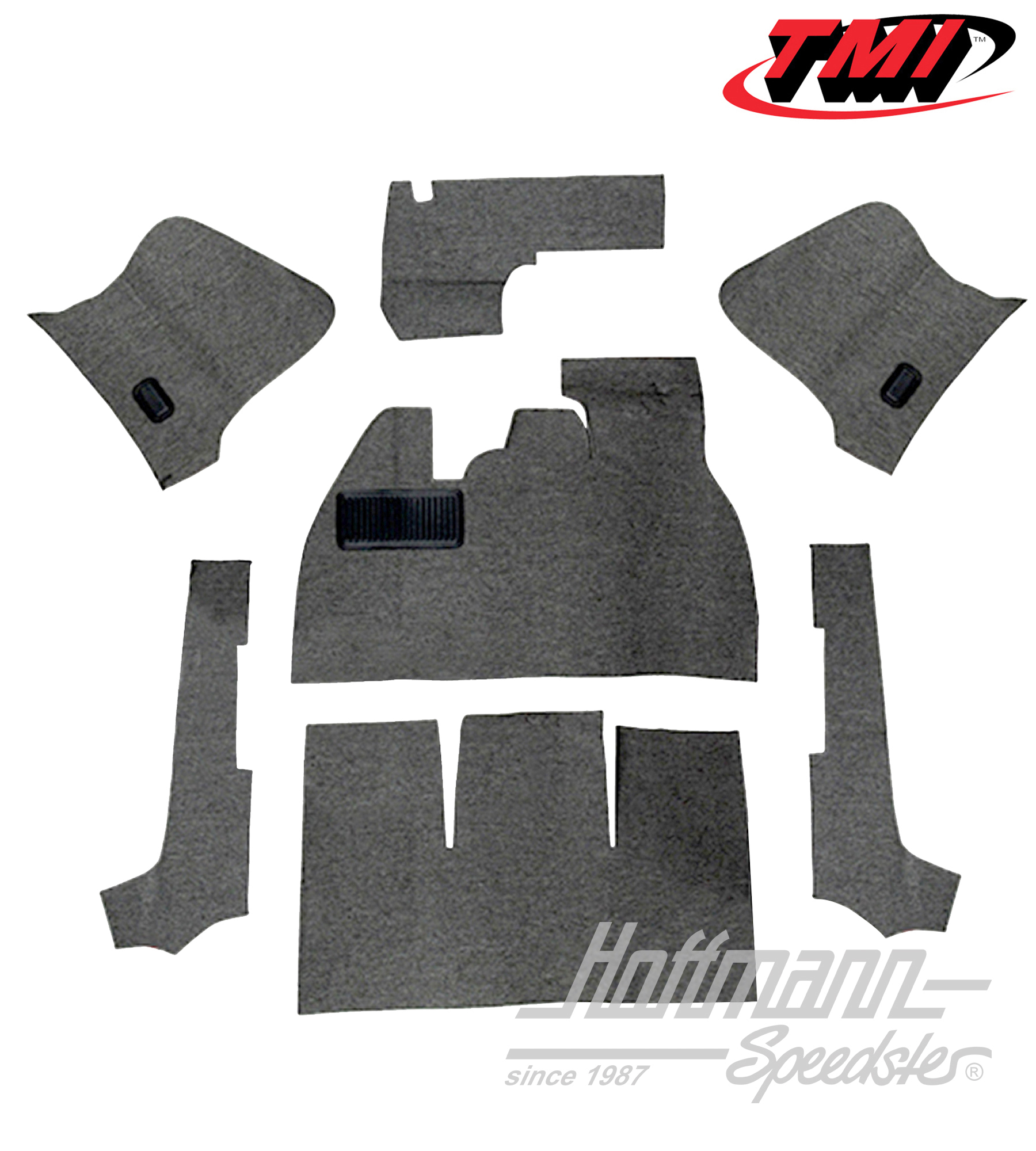 Carpet kit, Convertible, grey, 8.55-7.68 | 34-F1318-407 | 020-5332