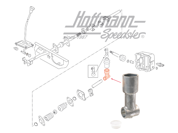 Selection lever/mounting angel, rear, 82-92 | 251 711 973 A | 315-1512
