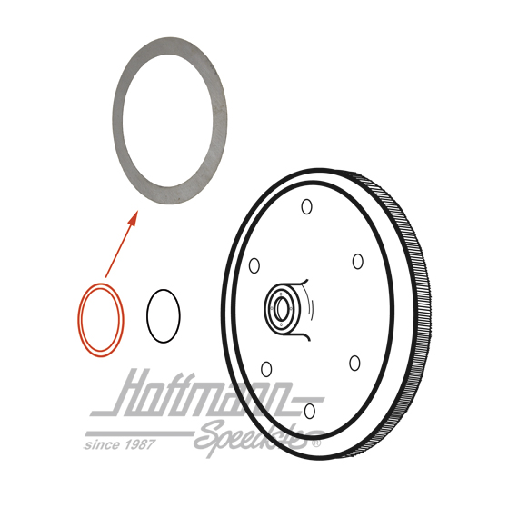 Flywheel shim, 0.36mm, -3.66                                                                        