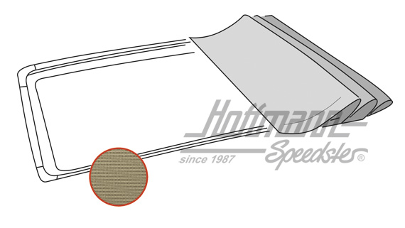 Folding roof cover, Golf 2, PVC, beige | --------- | 208-5580-20