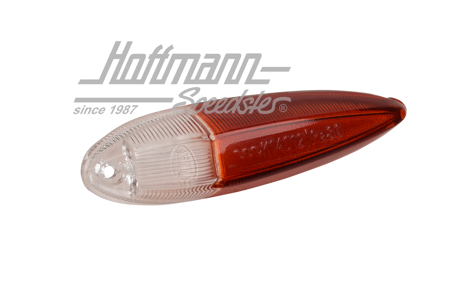 Lens, parking light, lateral, red/white, Hella | 311 949 109 | 069-9858-40