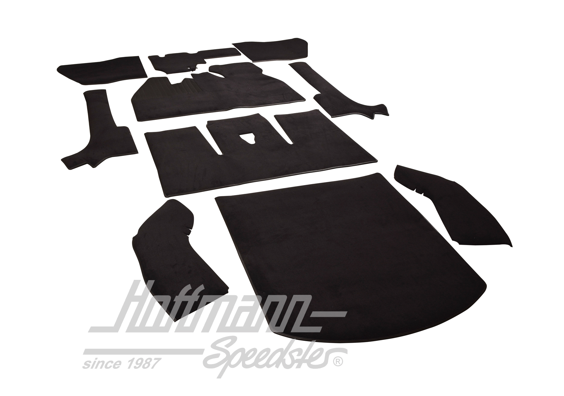 Carpet kit, Beetle Convertible, 8.66-7.70, black                                                    