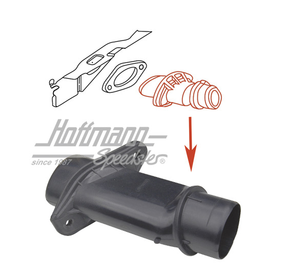 Heater-pipe connection, right | 111 255 416 F | 020-0262