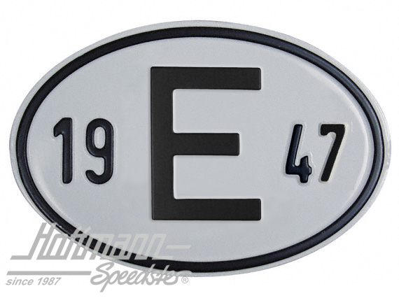 Nationality plate "E", alu, with year 1947 |  | 020-2403-47