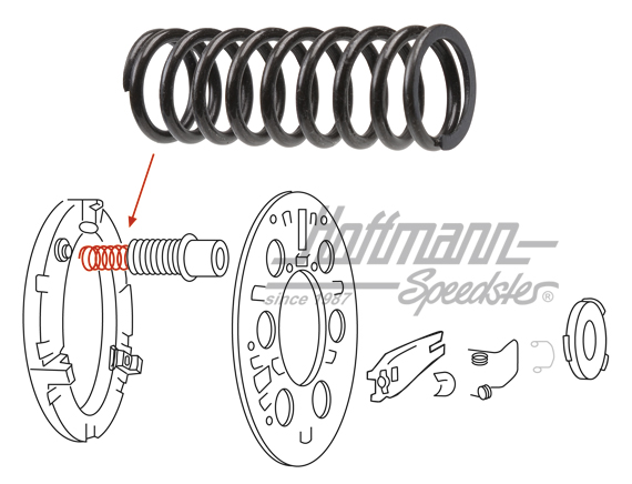 Pressure spring, old pressure plate, 180mm | 211 141 155 | 088-3100