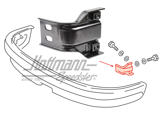 Bumper bracket, front, 69-73, left/right | 901 505 037 00 | 510-9890