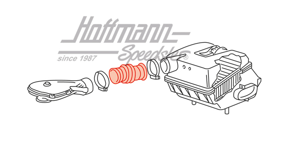 Air hose, air filter, 1.9 WBX                                                                       