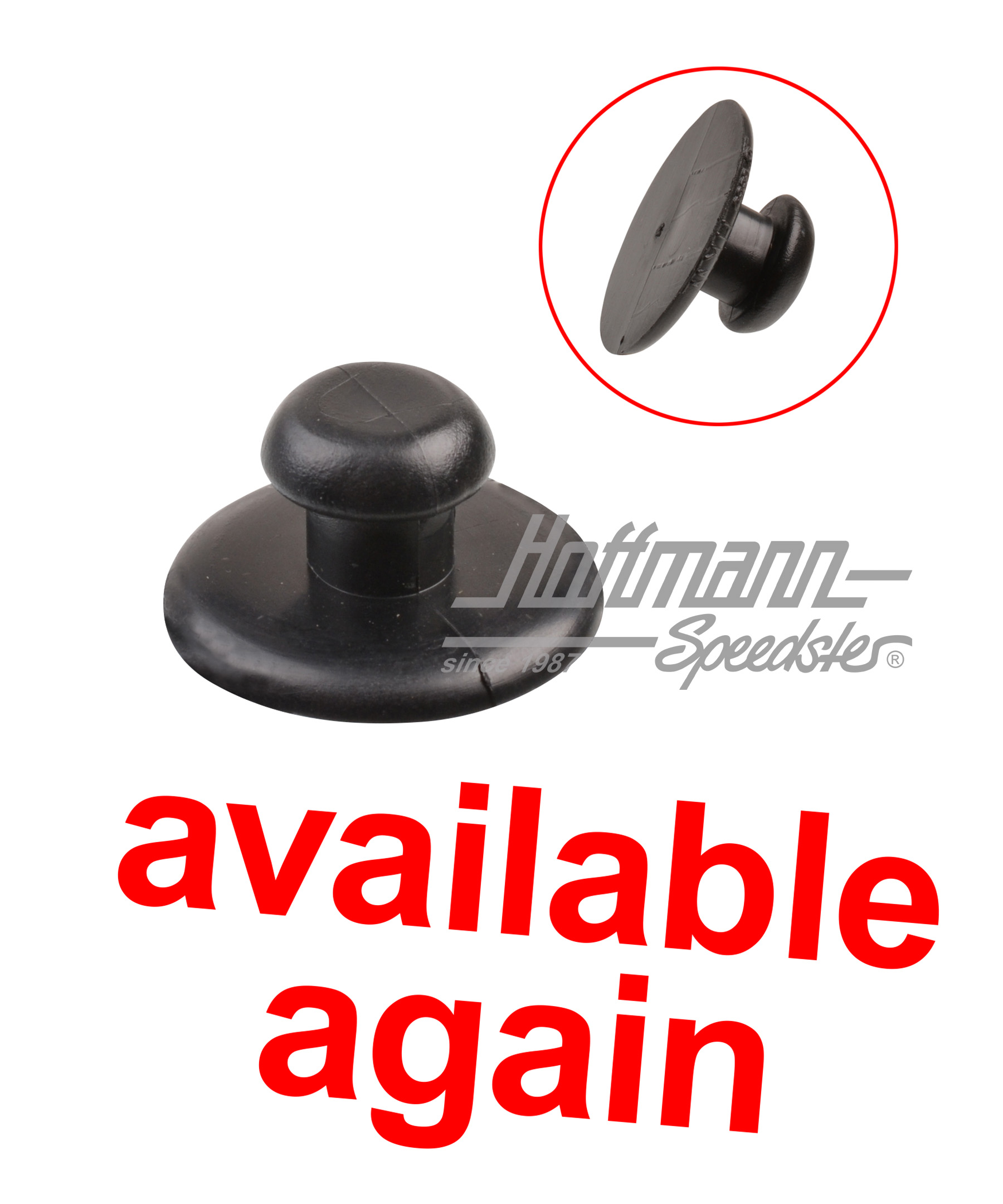 Knob, rubber mat, cargo space | 255 863 981  041 | 360-1130