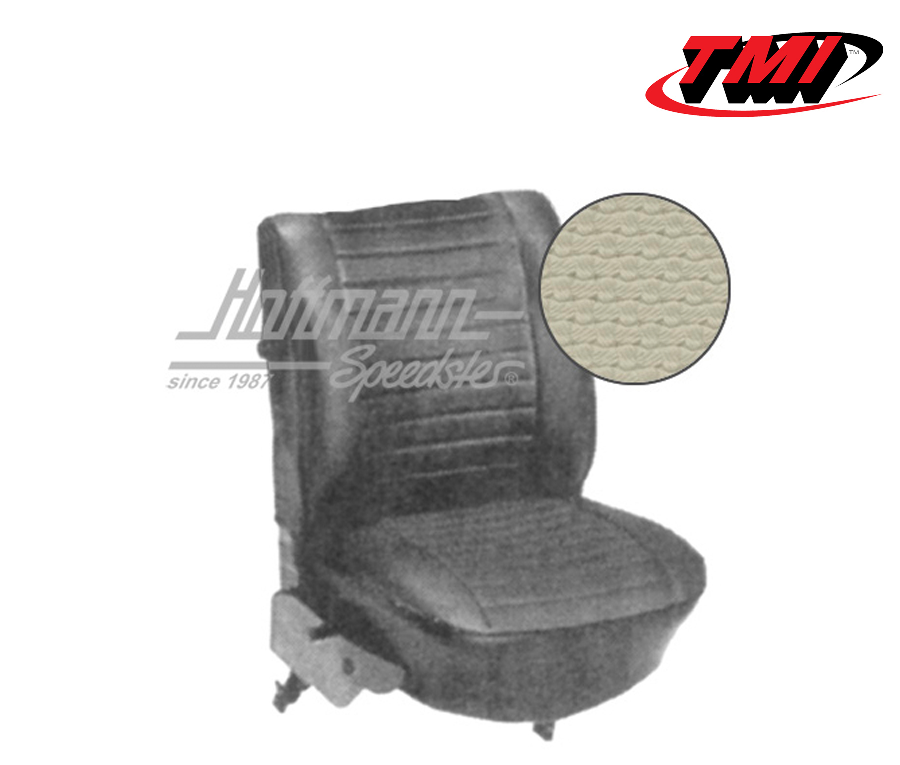 Seat upholstery, Sedan, 8.73-7.76, Basketweave, off-white | 43-1132-05 | 055-5850