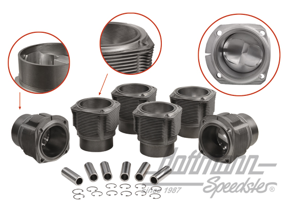 Piston + cylinder set, Porsche 911S, 2.2/2.4, 84mm JE | 008 911 84S JE | 530-0022