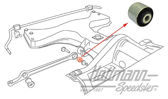 Bearing, transverse control arm, 02/03, 8.70-, standard                                             