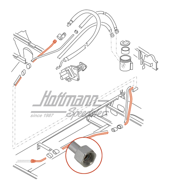 Flow pipe, power steering, rear, gasoline cars | 251 422 897 | 330-4290-06