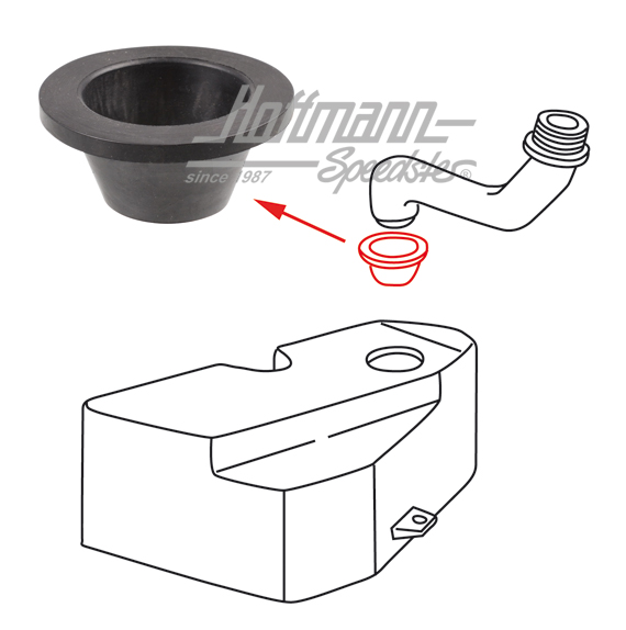 Seal, filler neck, washer tank | 251 955 489 | 340-6370