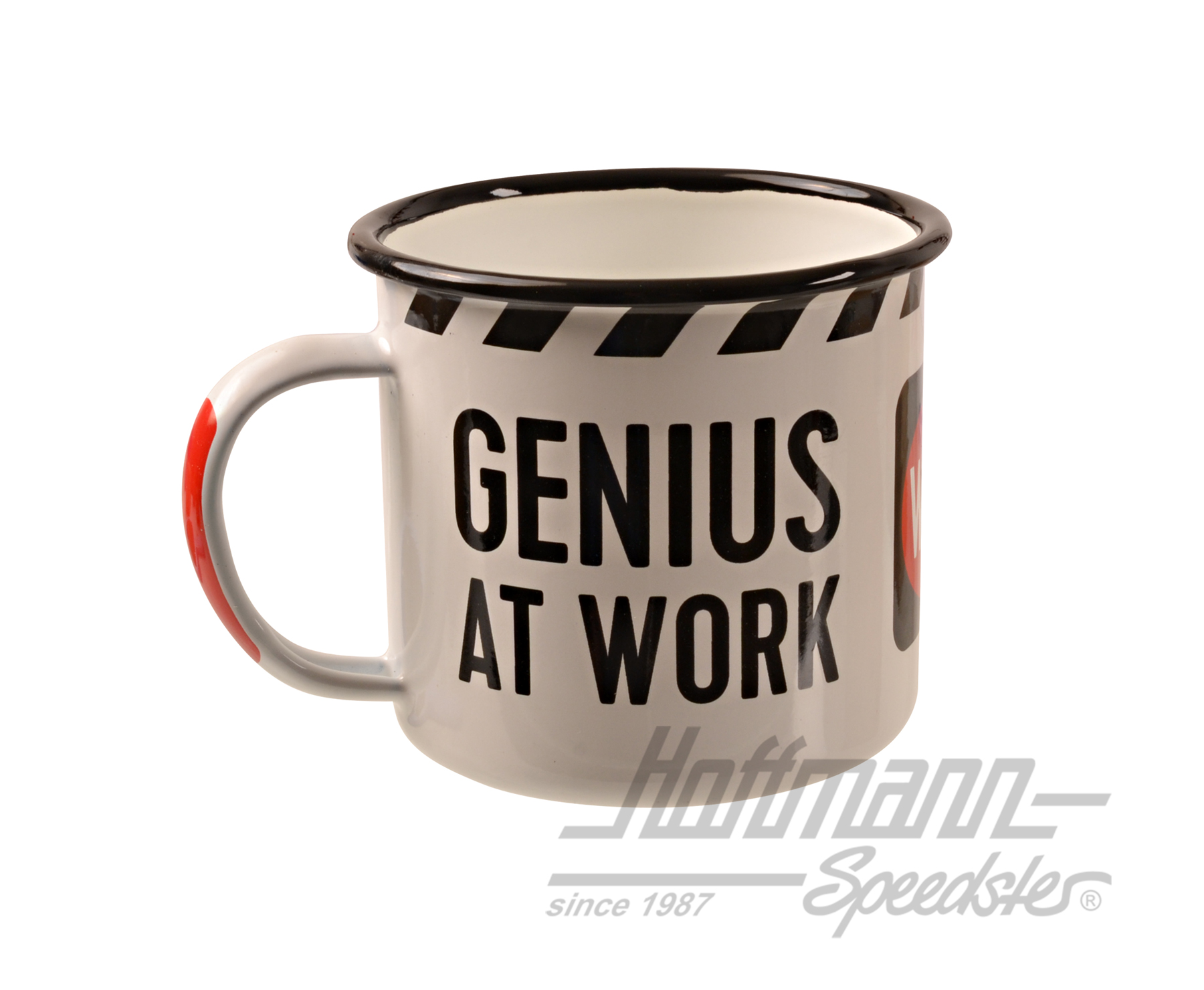 Metal mug, Genius At Work                                                                           