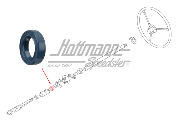 Sealing ring, spindle steering, -7.61 | 111 415 285 A | 020-4300-80