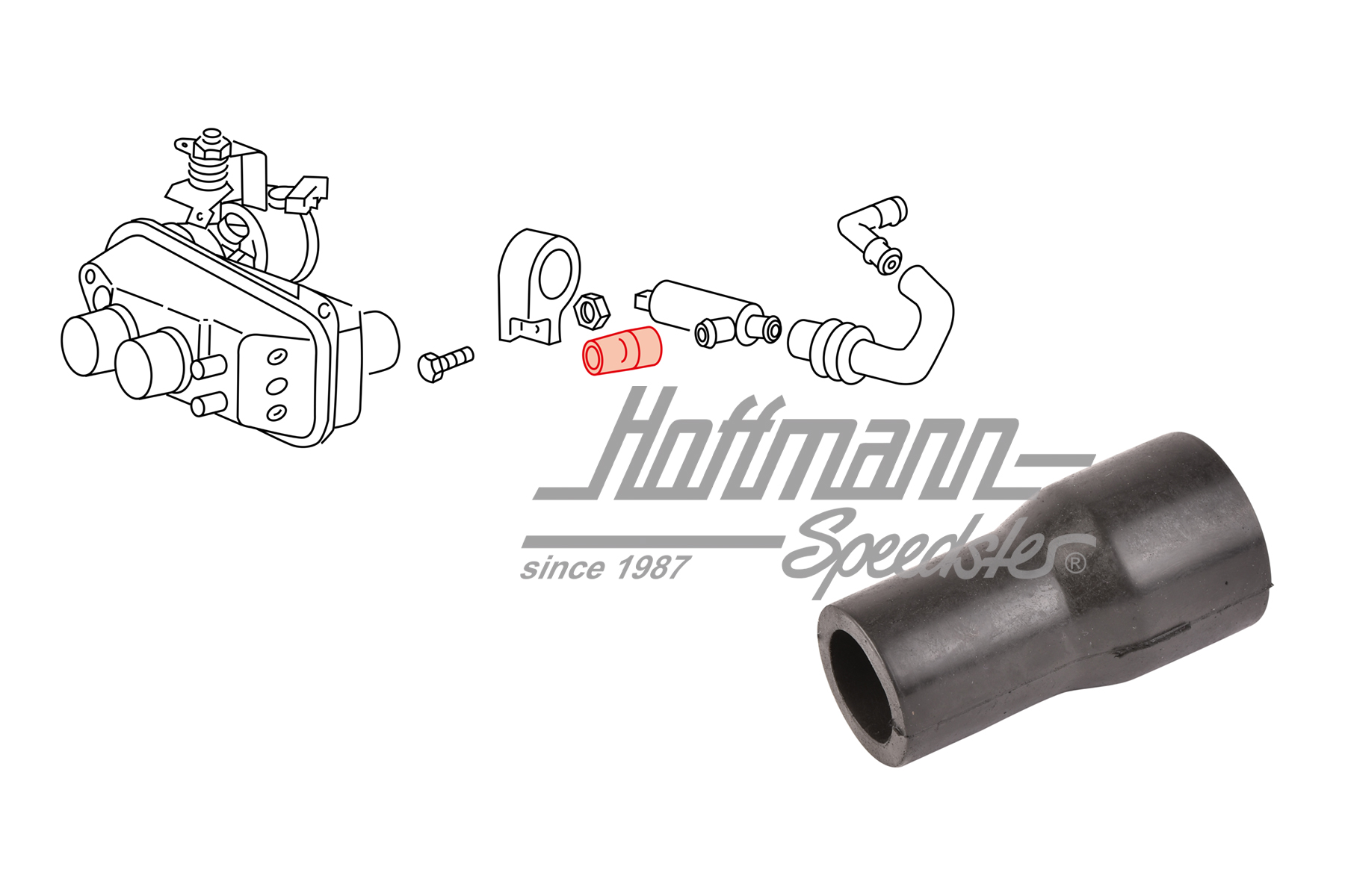 Air hose, idle stabilization, DJ | 025 133 606 | 307-5034-24