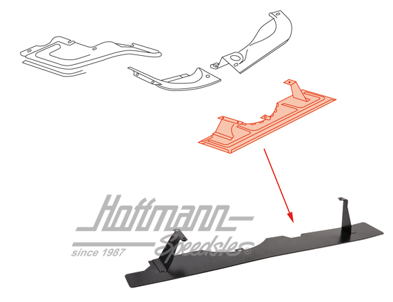 Heat protection shield, rear, Bus T2, 1.7-2.0                                                       