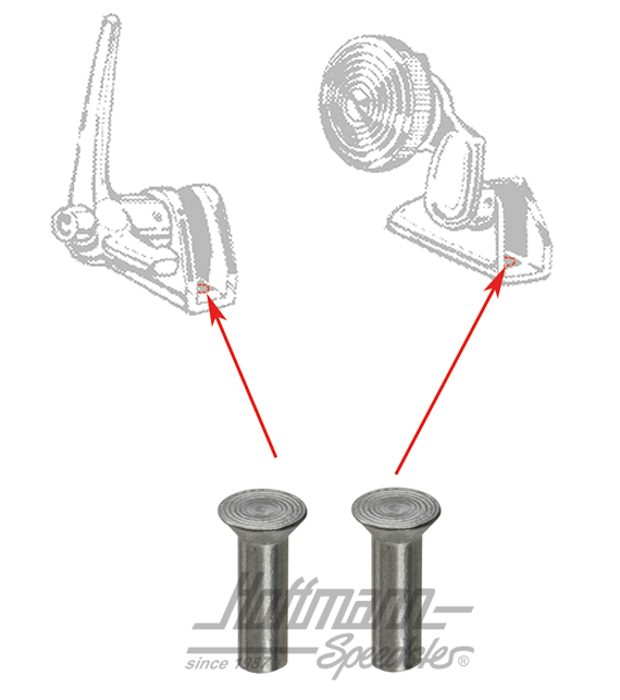 Fixing rivet for vent window lock, Convertible, 8.64- |  | 020-4962-05