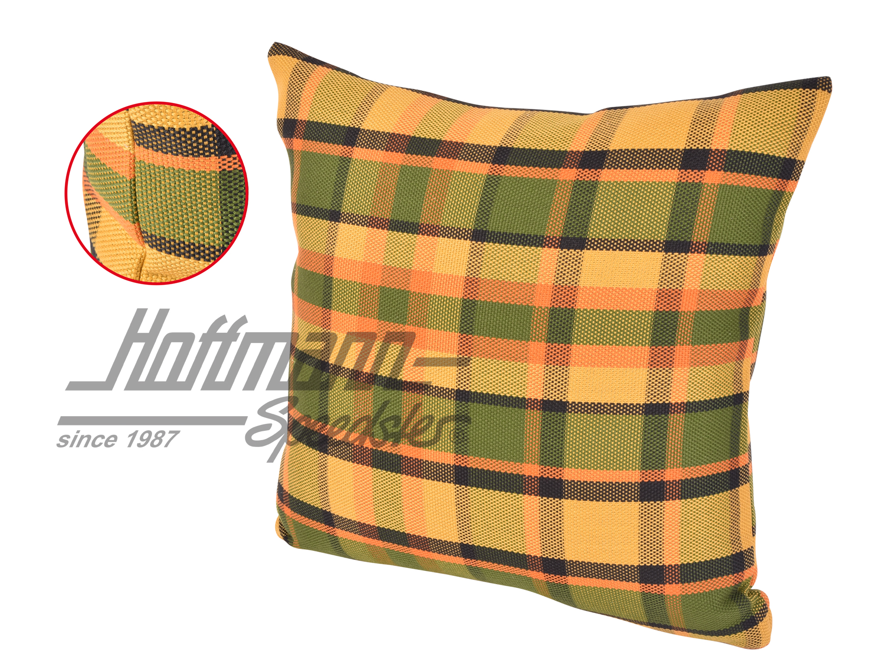 Cushion, Westfalia, yellow/orange, 39x39cm |  | 098-1310-59