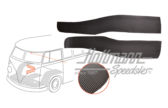 Rubber carpetings, seat box, Bus T1, 63-67 | 221 867 769 A | 098-0000-68