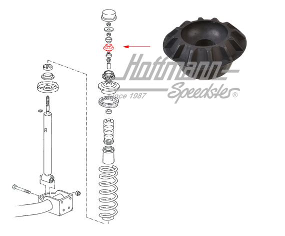 Bearing ring, shock absorber, rear, upper                                                           