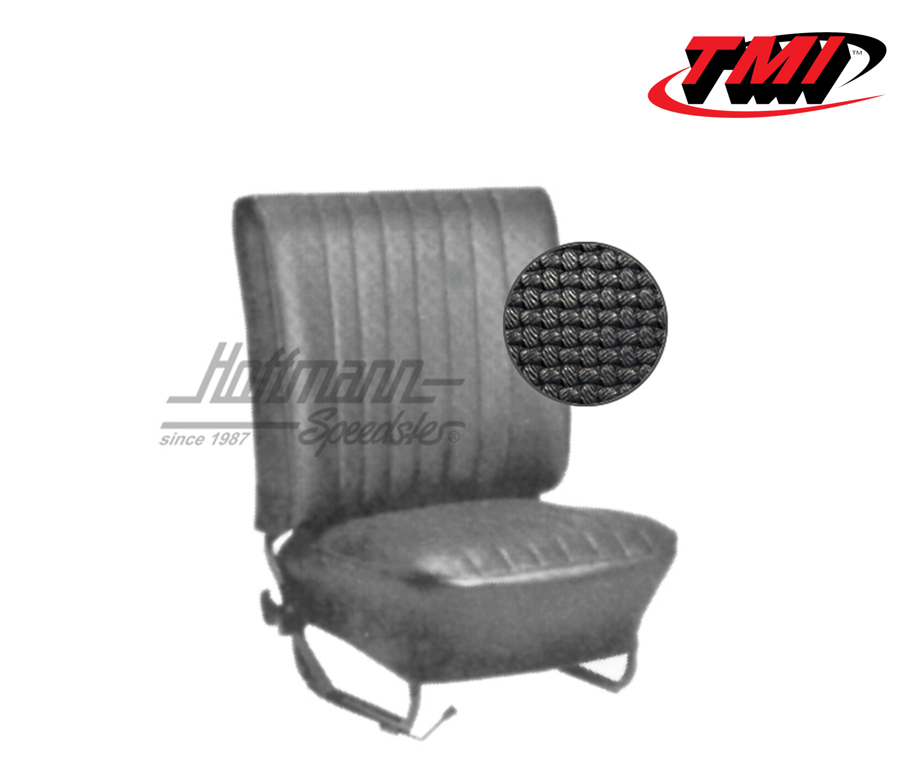 Seat upholstery, Conv., 8.67-7.72, Basketweave, black | 43-1330-01 | 055-6940