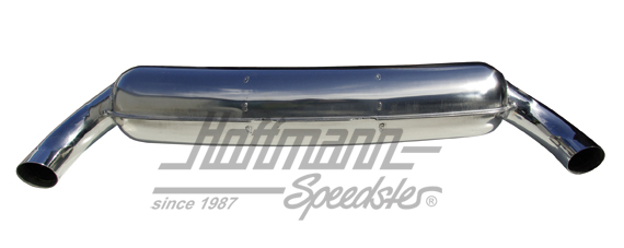 Sports exhaust, stainless steel, 2x84 mm, 75-89                                                     