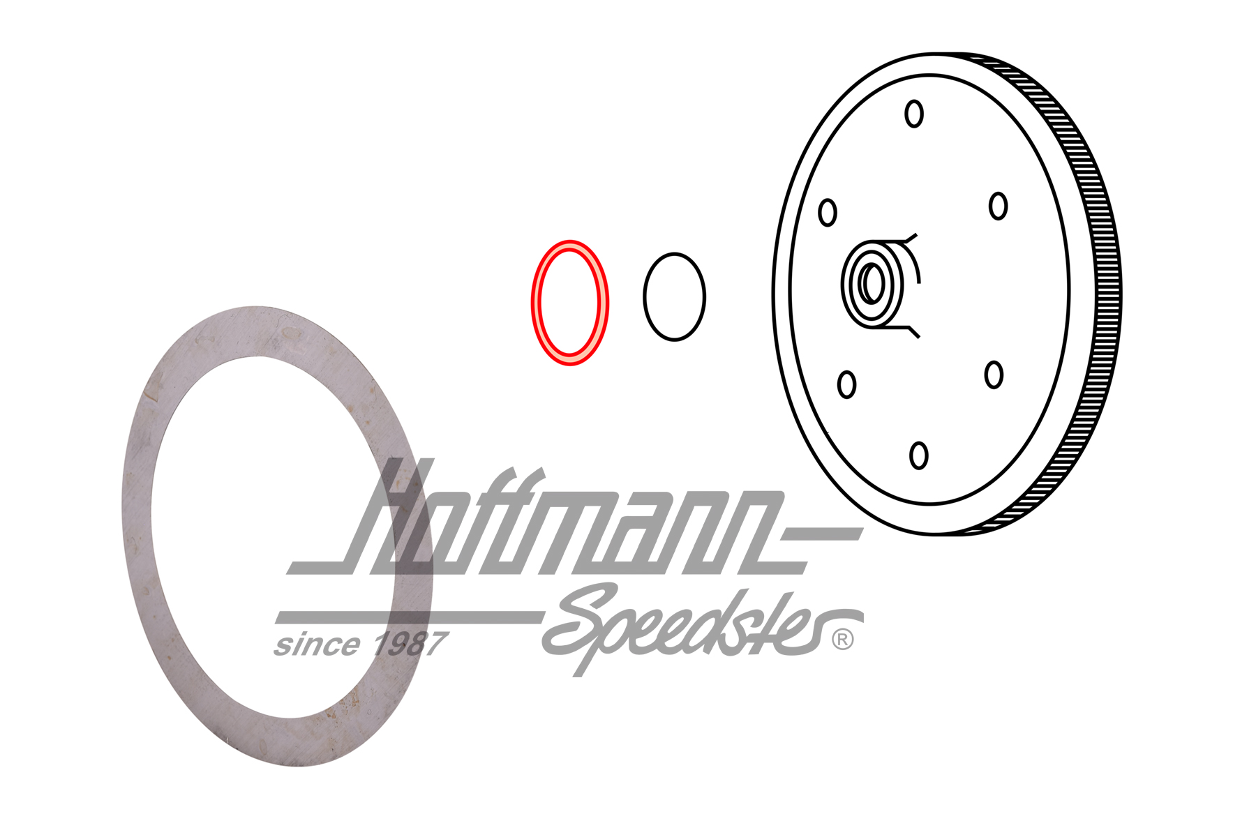 Flywheel shim, 0.22mm | 113 105 281 | 010-0134