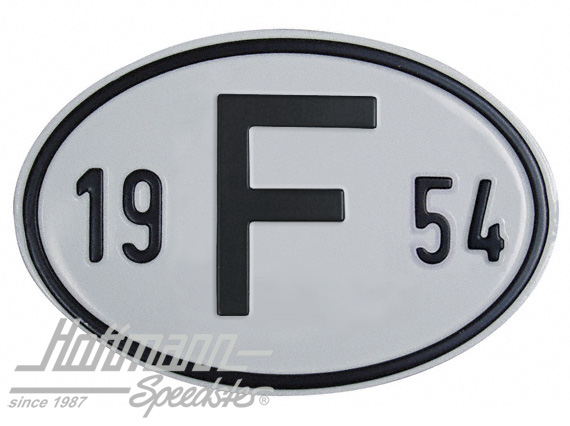Nationality plate "F", alu, with year 1954 |  | 020-2399-54