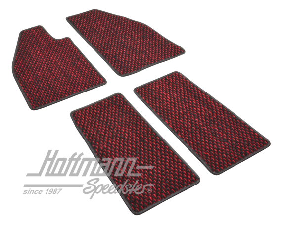 Floor mats, coco, .57-.59, red/black | ZVW 2ARD | 020-5381-17