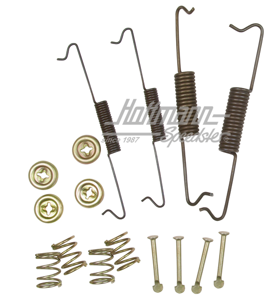 Attachment kit, brake shoes, front, 1200-1500, 8.64- | 111 609 071 | 020-4050