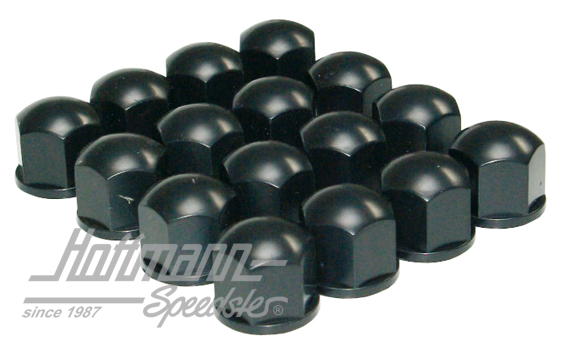 Wheel-bolt cap set, black, 19 mm                                                                    