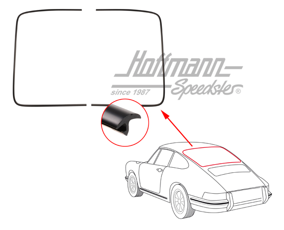 Ornamental frame, aluminium, rear window, black                                                     