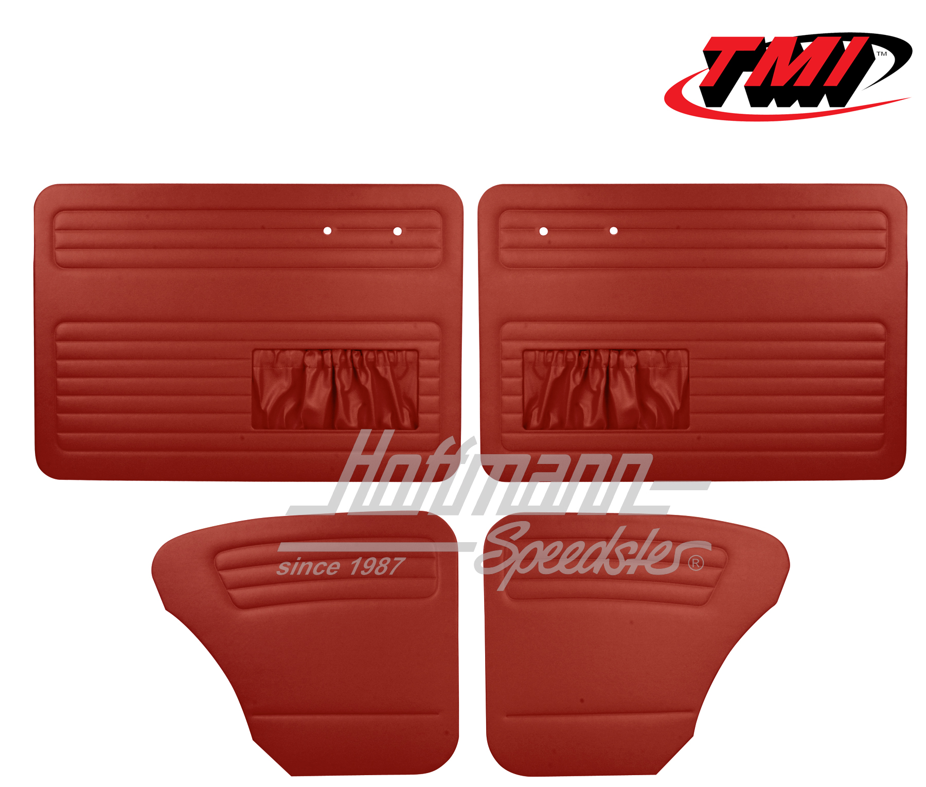 Door panels, Beetle Sedan, 55-64, red | 10-1127-17 | 055-7506