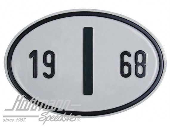 Nationality plate "I", alu, with year 1968 |  | 020-2402-68