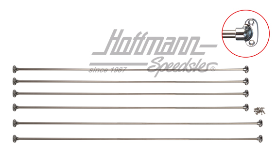 Jail bars, for curtains, Bus T2, stainless steel | 251 898 500 | 097-8620-10