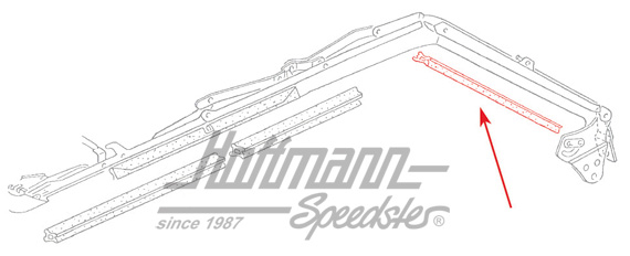 Folding-top seal, side window, rear, left | 155 871 369 D | 180-4031