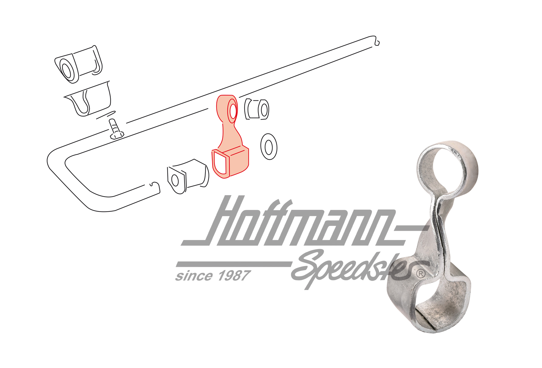 Support, stabilzier, rear, -77, left | 901 333 731 01 | 521-6188-11