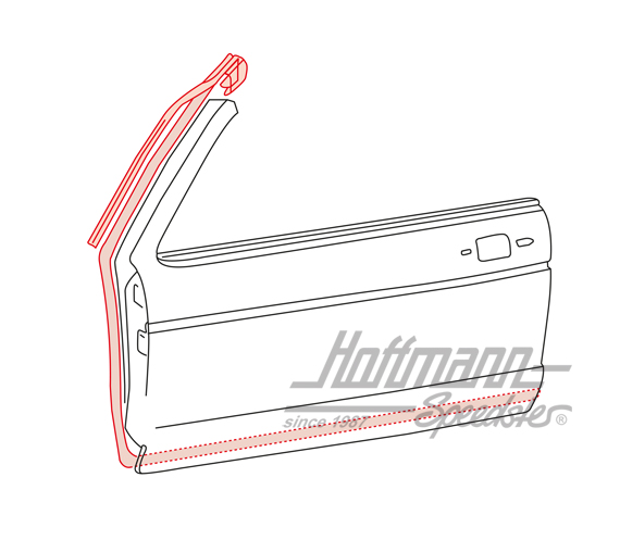 Door seal, Golf 1 Convertible, -7.83, left                                                          