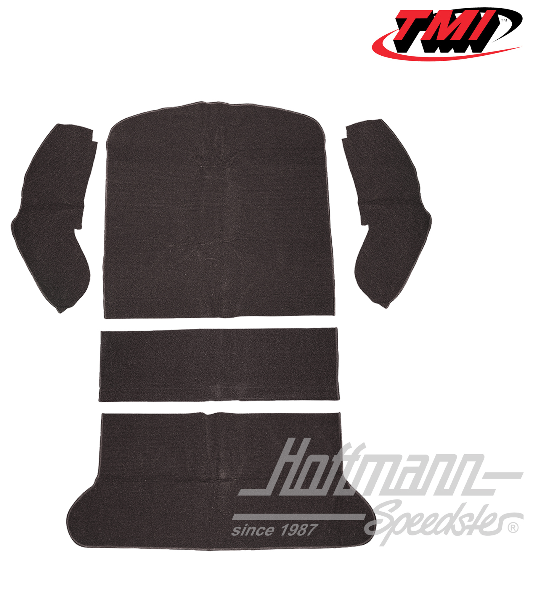 Rear well carpet kit, Sedan, black, 8.64-7.72 | 34-R1102-301 | 020-5340