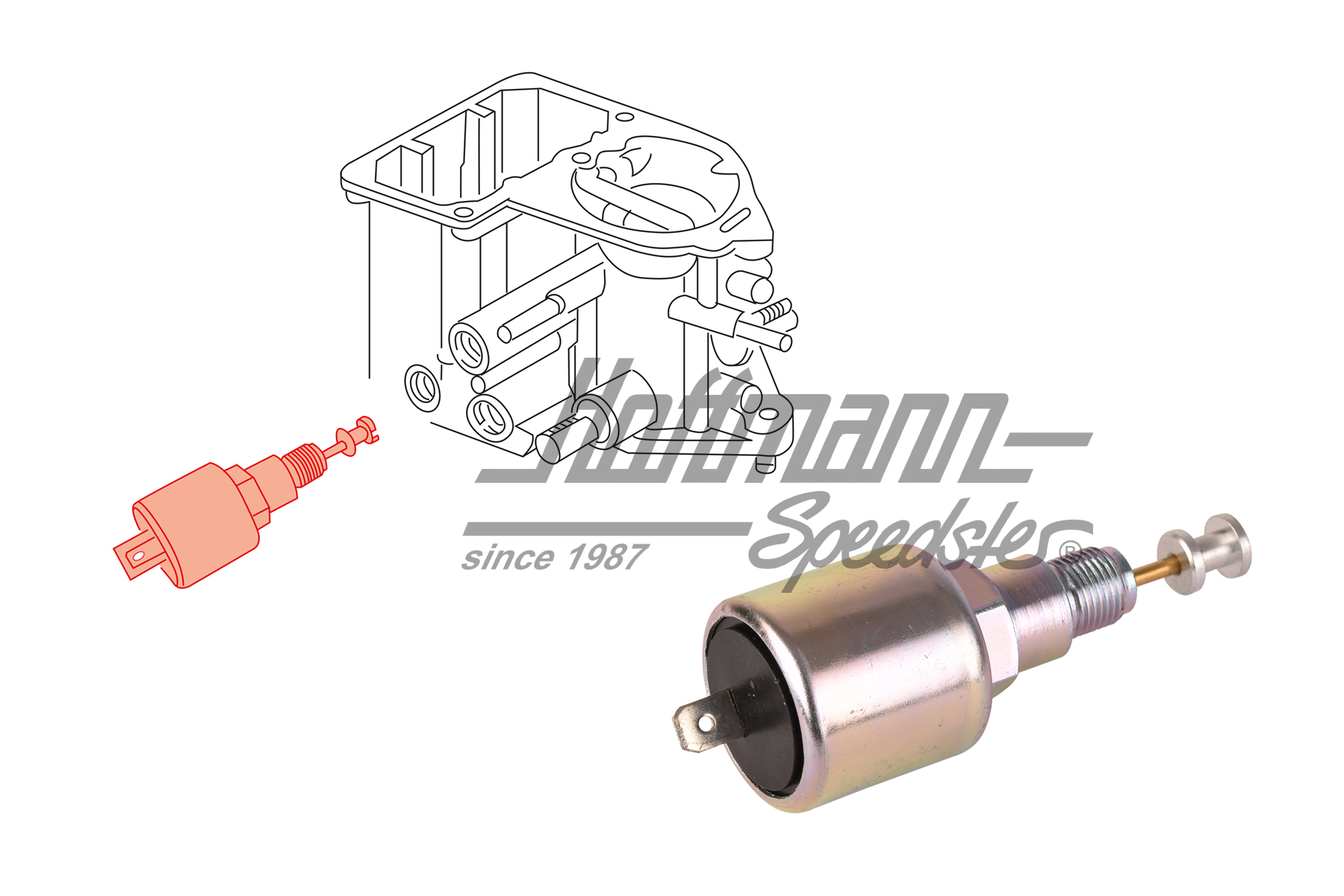 Cutoff valve, 12 V, for 30 PICT 1/2 | 113 129 412 A | 020-1340