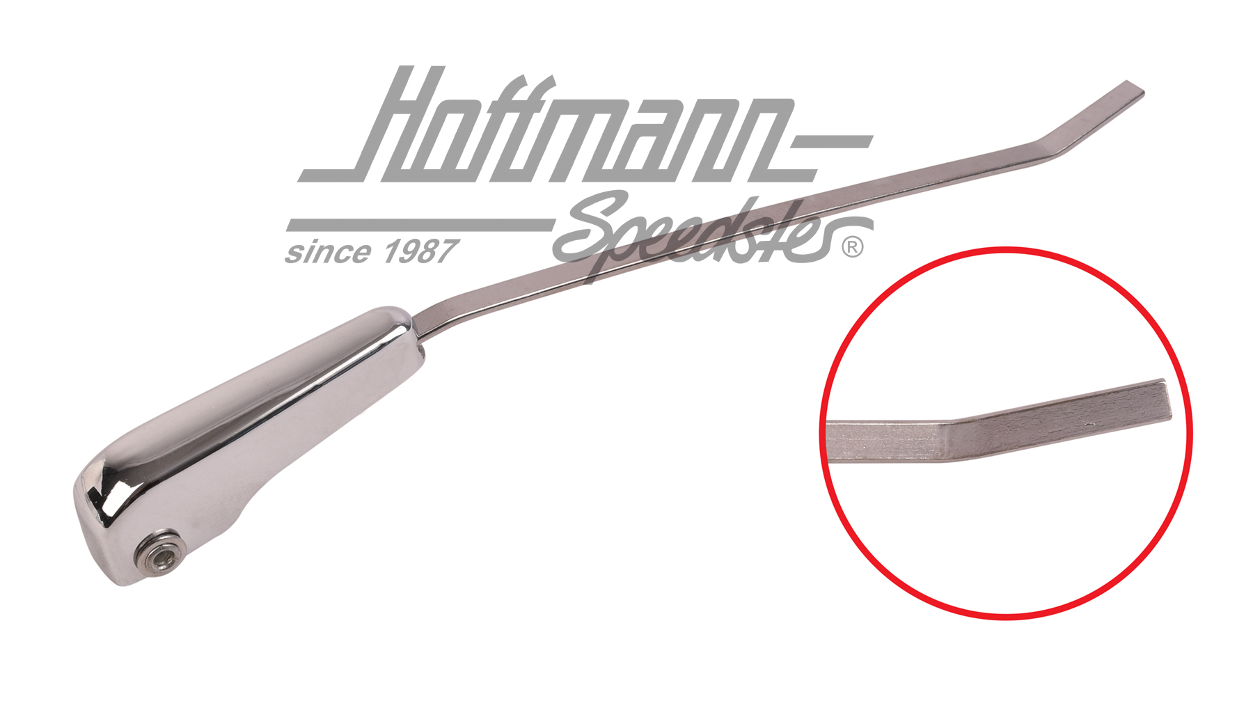 Wiper arm, 8.57-7.64, left/right, chromed | 113 955 407 B | 020-4765