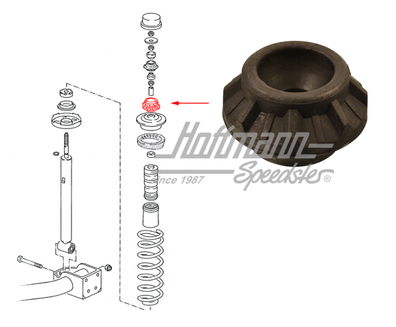 Bearing ring, shock absorber, rear, lower                                                           