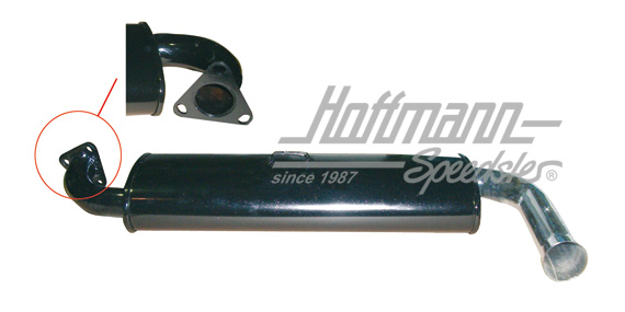 Single exhaust muffler (35mm), small flange                                                         