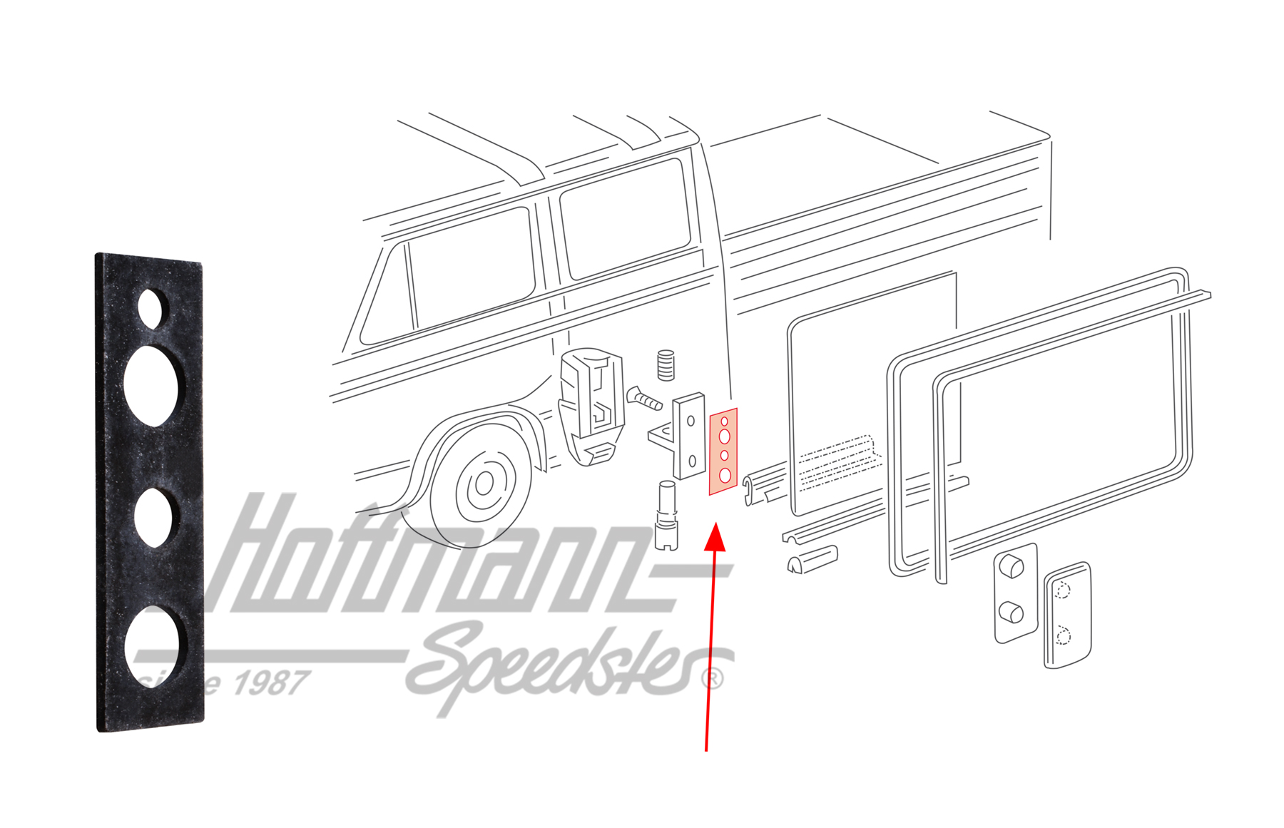 Support, opener, sliding window, inner | 281 847 737 | 090-6118-18