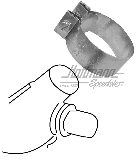 Connecting clamp, heat exchanger | 113 255 341 A | 020-0107